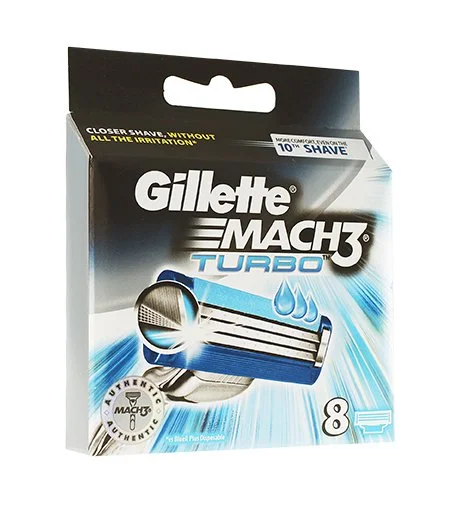 Mach3 Turbo lame di ricambio 8 pezzi per uomo