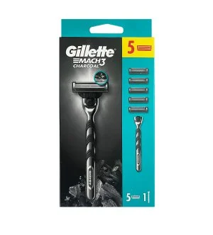 Gillette Mach3 Charcoal rasoio + 5 testine