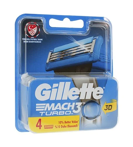 Mach3 Turbo lame di ricambio 4 pz per uomo