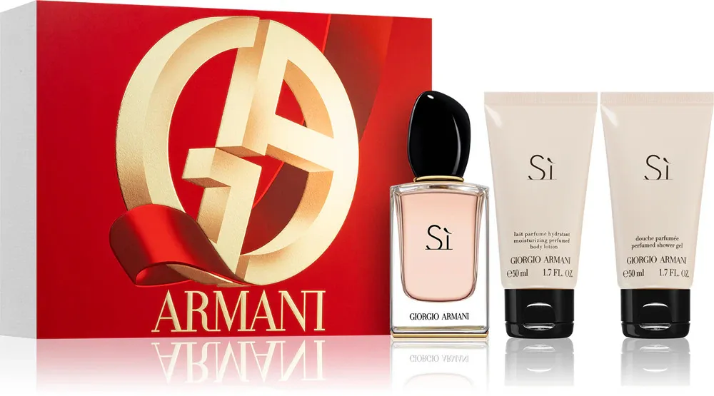Sì set regalo per donne eau de parfum 50 ml + gel doccia 50 ml + latte corpo 50 ml 50 ml + sprchový gel 50 ml + tělové mléko 50 ml