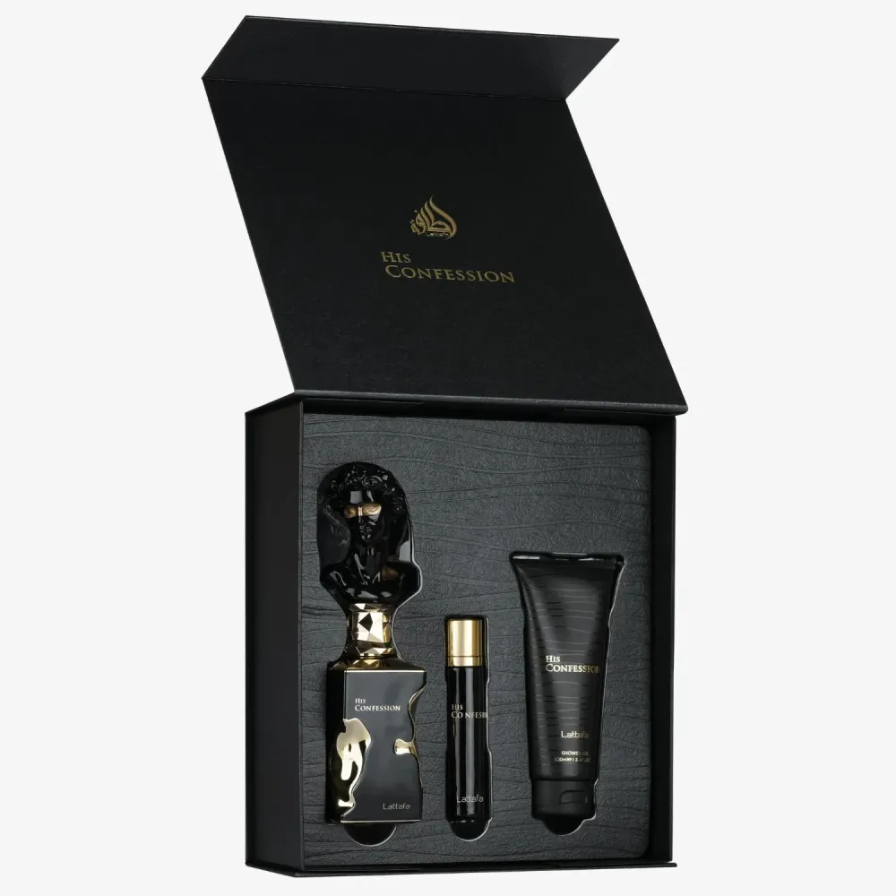 His Confession 100 ml + EDP MINI 12 ml + gel doccia eau de parfum da uomo