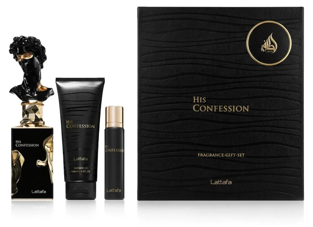 His Confession 100 ml + EDP MINI 12 ml + gel doccia eau de parfum da uomo