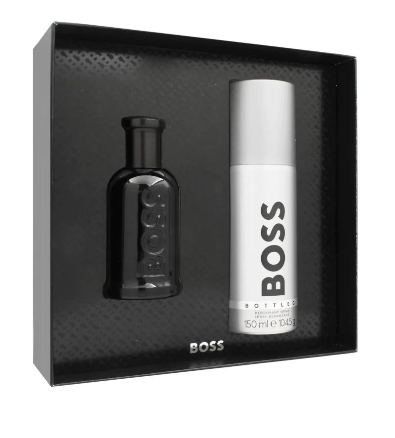 Boss Bottled Parfum set regalo 50 ml + deodorante spray profumato da uomo