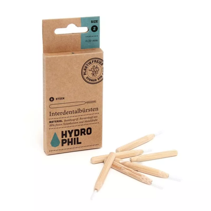Hydrophil Spazzolino interdentale in bambù (6 pezzi) - 0,50 mm