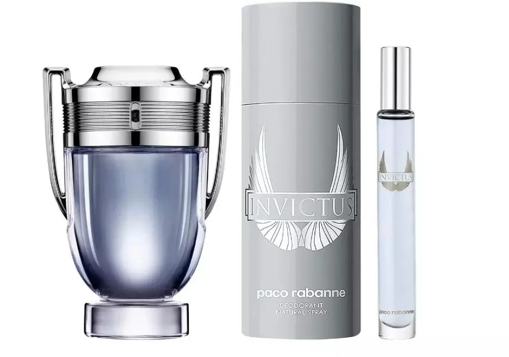 Invictus 100 ml + EDT MINI 10 ml + DEO spray eau de toilette da uomo 150 ml