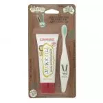 Jack n Jill Set d'azione Dentifricio per bambini - Fragola (50 g) Spazzolino per bambini Bunny - set scontato