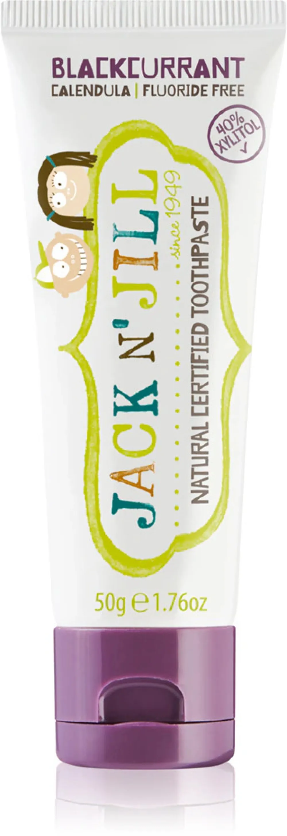 Jack n Jill Dentifricio per bambini - fragola BIO (50 g) - senza fluoro, con estratto di calendula biologico