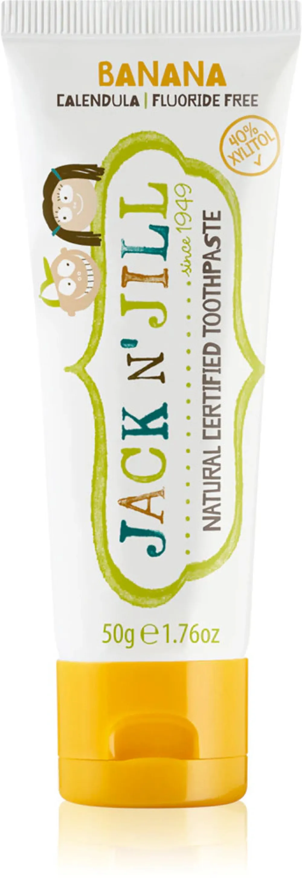 Jack n Jill Dentifricio per bambini - fragola BIO (50 g) - senza fluoro, con estratto di calendula biologico