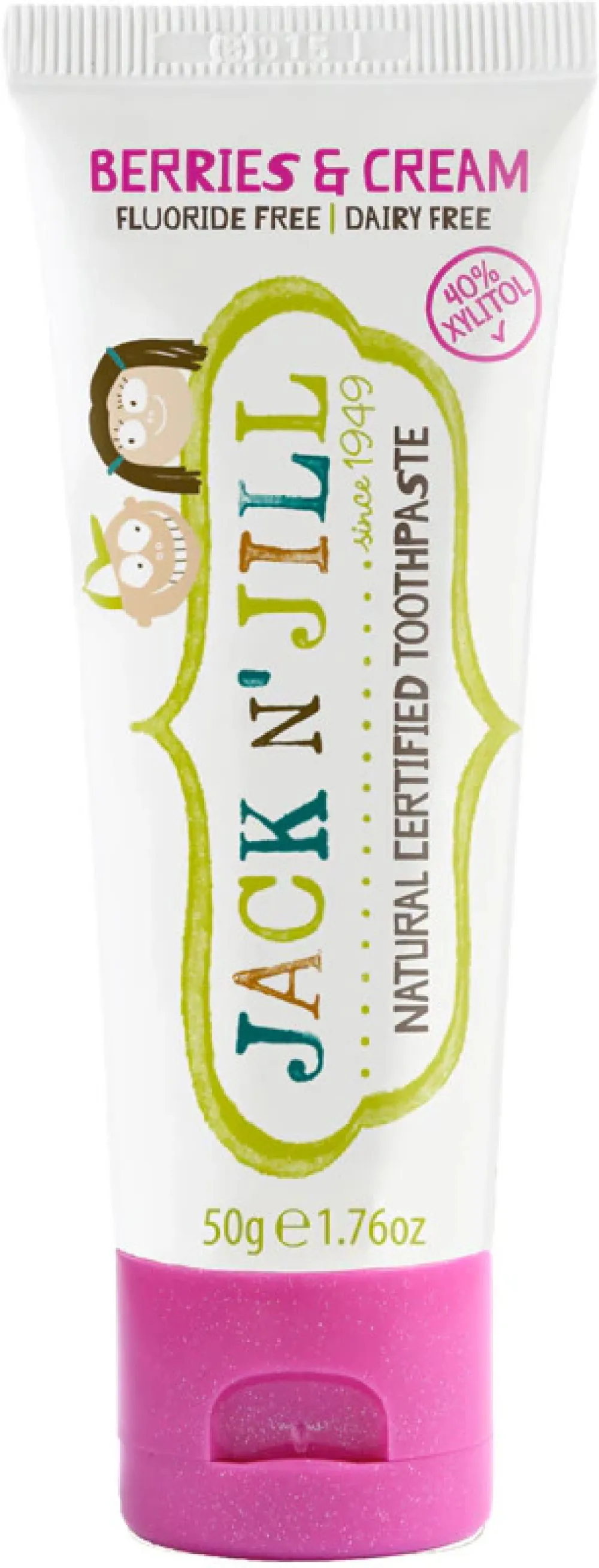 Jack n Jill Dentifricio per bambini - Milkshake (50 g) - senza fluoro, con estratto di calendula biologico