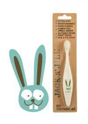 Jack n Jill Spazzolino da denti per bambini Bunny - fatto di amido di mais