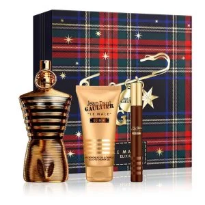 Jean Paul Gaultier Le Male Elixir 125 ml + Profumo MINI 10 ml + Gel Doccia Profumato da Uomo