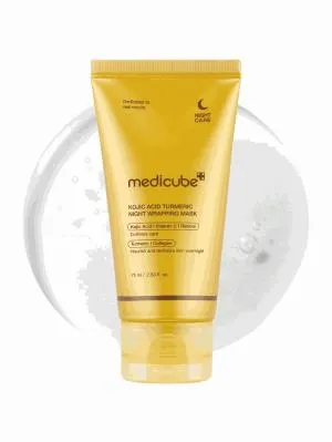 Medicube Maschera notturna avvolgente all'acido kojico e curcuma
