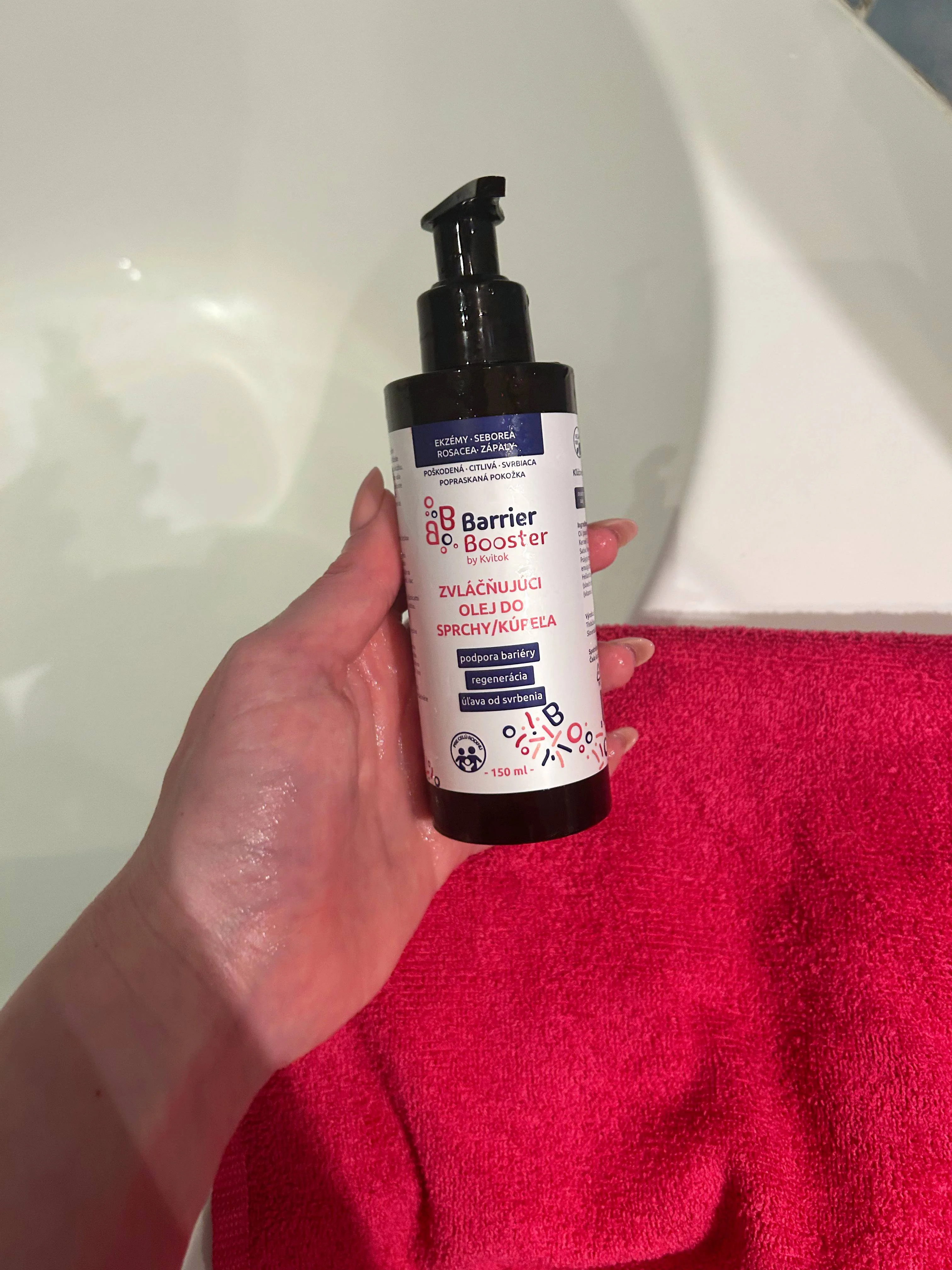 Kvitok Barrier Booster Olio emolliente per doccia e bagno (150 ml) - per una pelle morbidissima come la seta