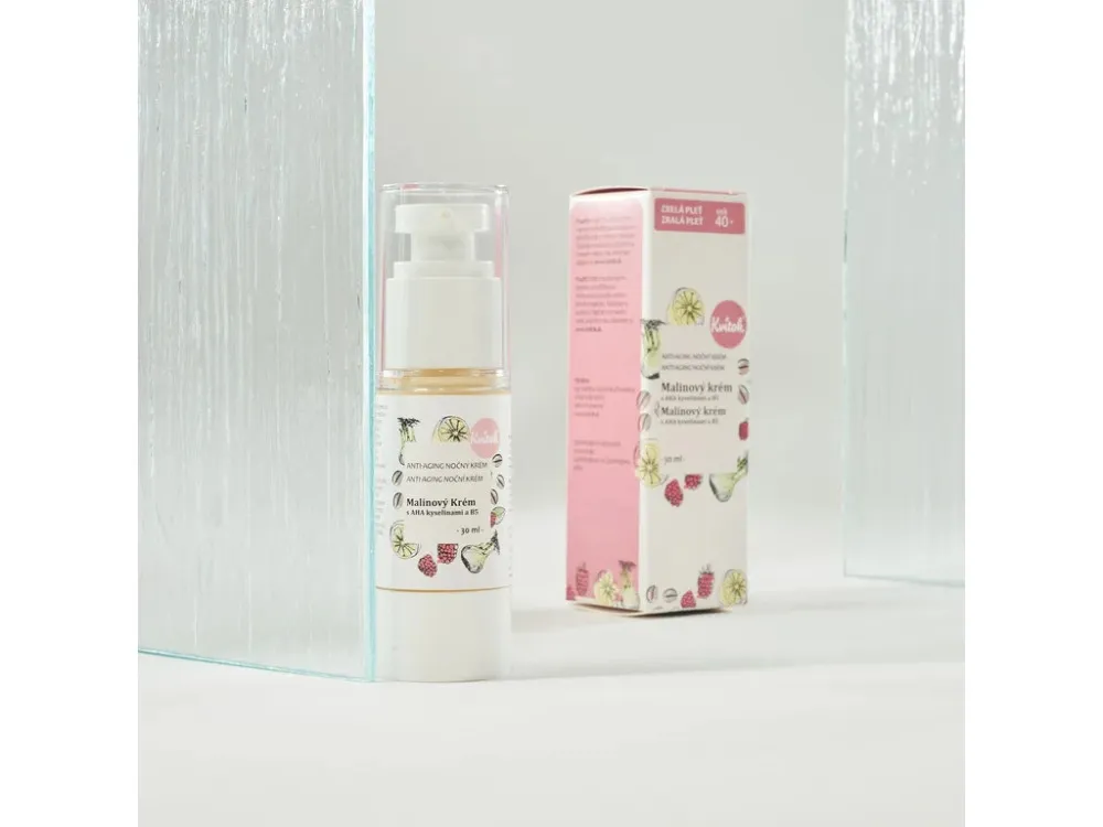 Kvitok Raspberry Day Cream per pelli mature 40 (30 ml) - con vitamina e e caffeina