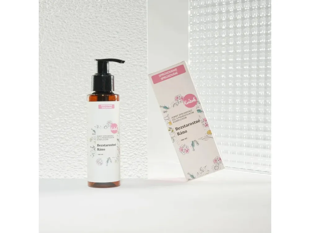 Kvitok Gel doccia delicato con complesso prebiotico Carefree Morning (100 ml) - con un delicato profumo floreale