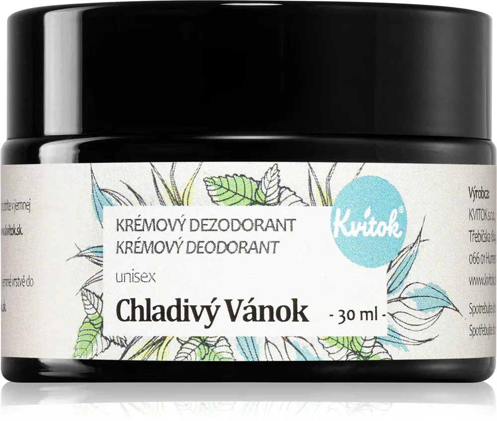 Kvitok Cool Breeze Cream Deodorant (30 ml) - adatto a donne e uomini