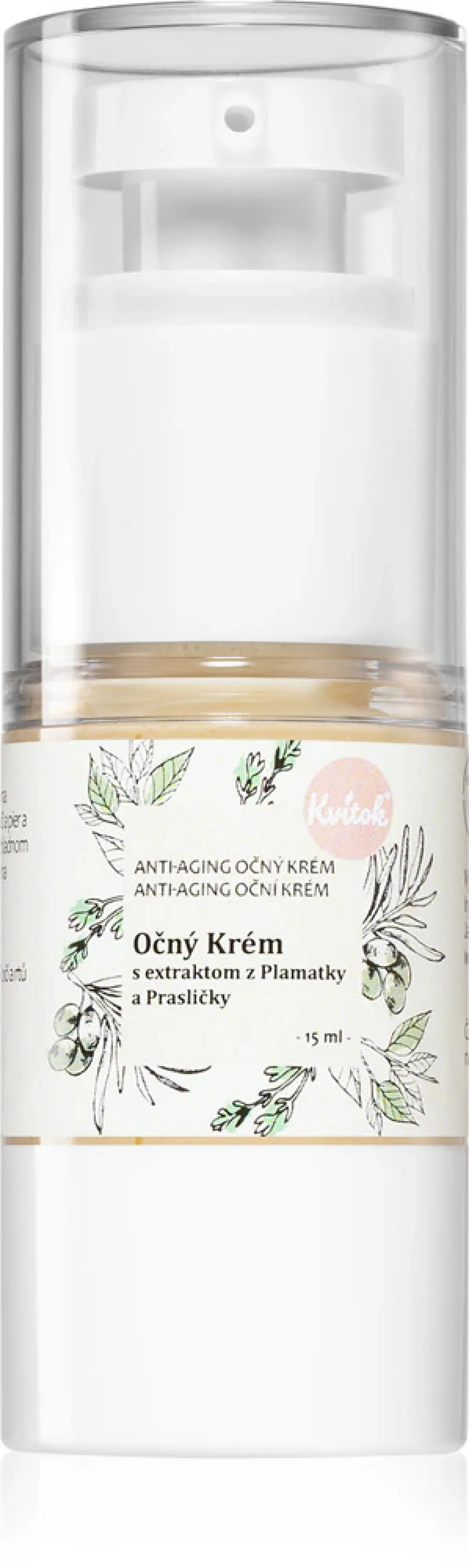 Kvitok Crema per gli occhi - quotidiana (15 ml) - con estratti di fieno greco ed equiseto