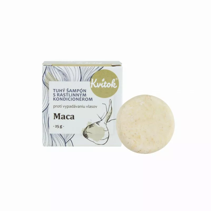 Kvitok Shampoo solido con balsamo di Maca (25 g) - stimola la crescita dei capelli