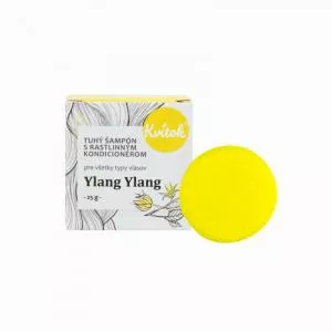 Kvitok Shampoo rigido con balsamo per capelli leggeri Ylang Ylang (25 g) - fa una bella schiuma