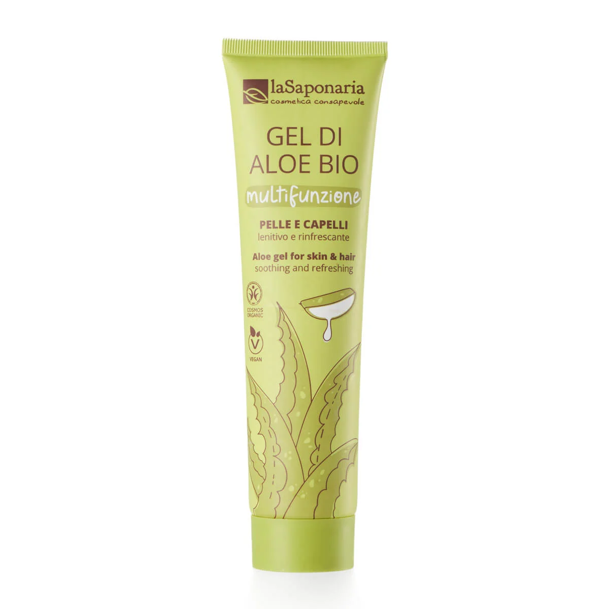 laSaponaria Gel di Aloe vera BIO per corpo e capelli (150 ml) - alleato universale