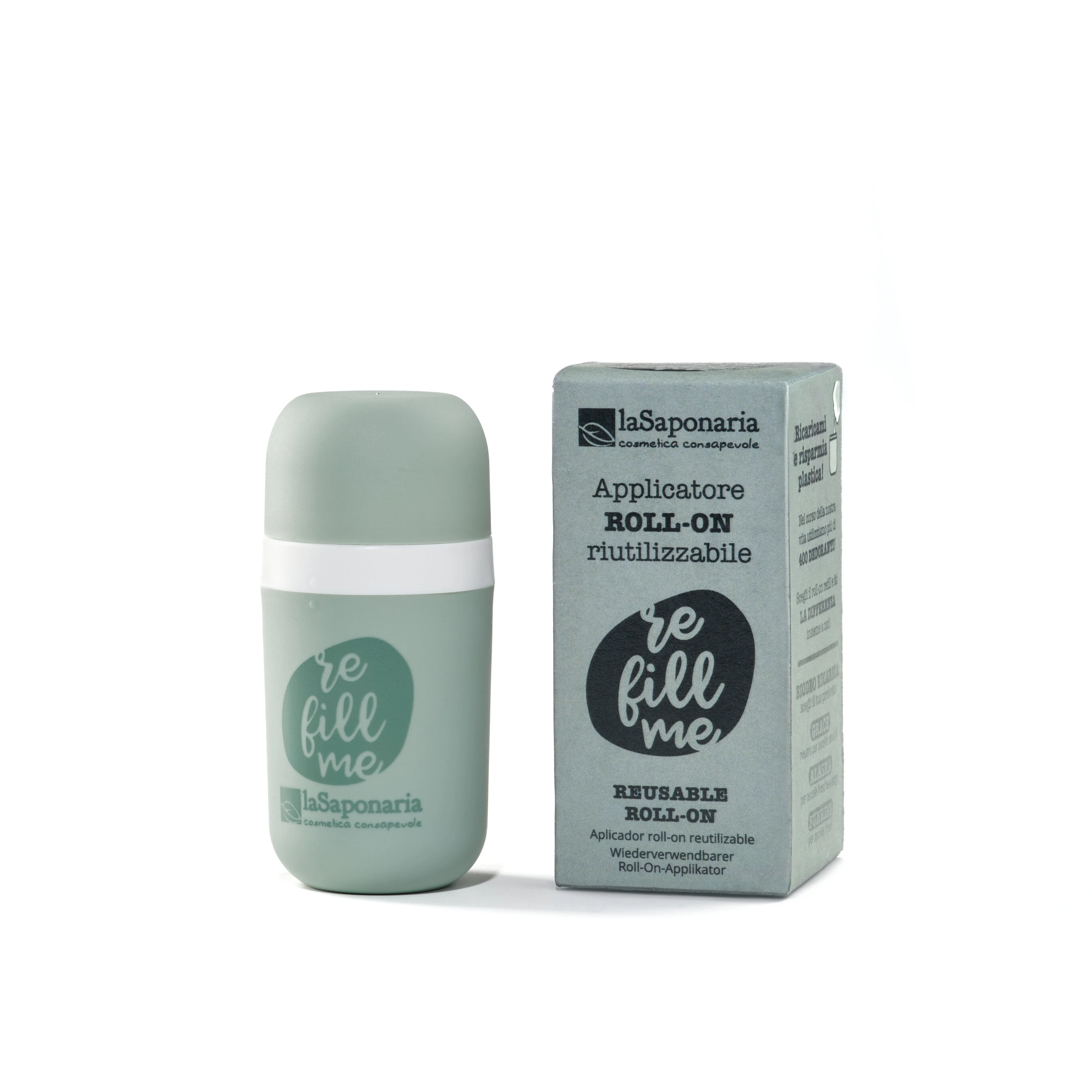 laSaponaria Applicatore per deodorante roll-on - ricaricabile - soluzione sostenibile