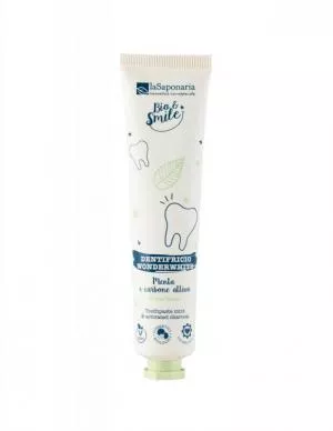 laSaponaria Dentifricio sbiancante WonderWhite - menta e carbone attivo BIO (75 ml)