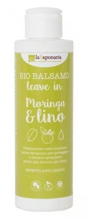laSaponaria Balsamo senza risciacquo con moringa e olio di lino BIO (150 ml)