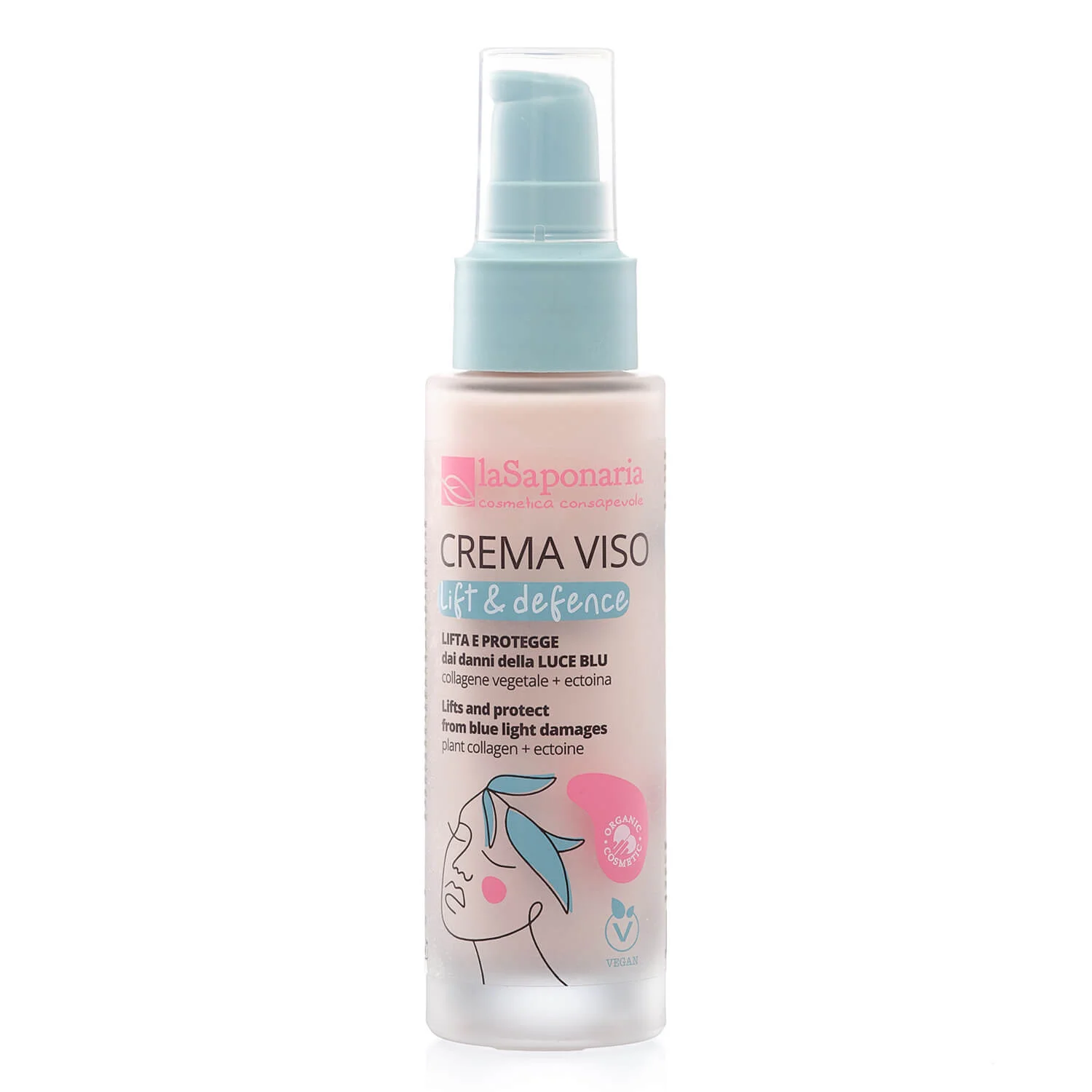 laSaponaria Crema viso giorno Lift & Defence per pelli mature BIO (50 ml) - con collagene vegetale ed ectoina