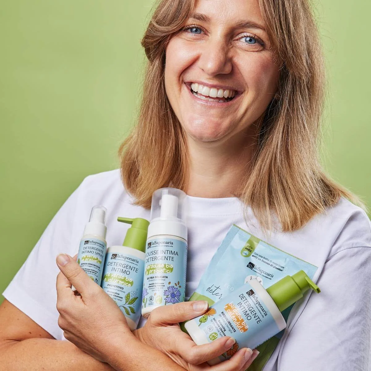 laSaponaria Spray intimo senza risciacquo con tè verde BIO (50 ml) - igiene intima rapida, ovunque e in qualsiasi momento
