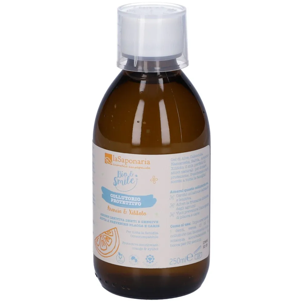 laSaponaria Collutorio protettivo con arancia e xilitolo BIO (250 ml)