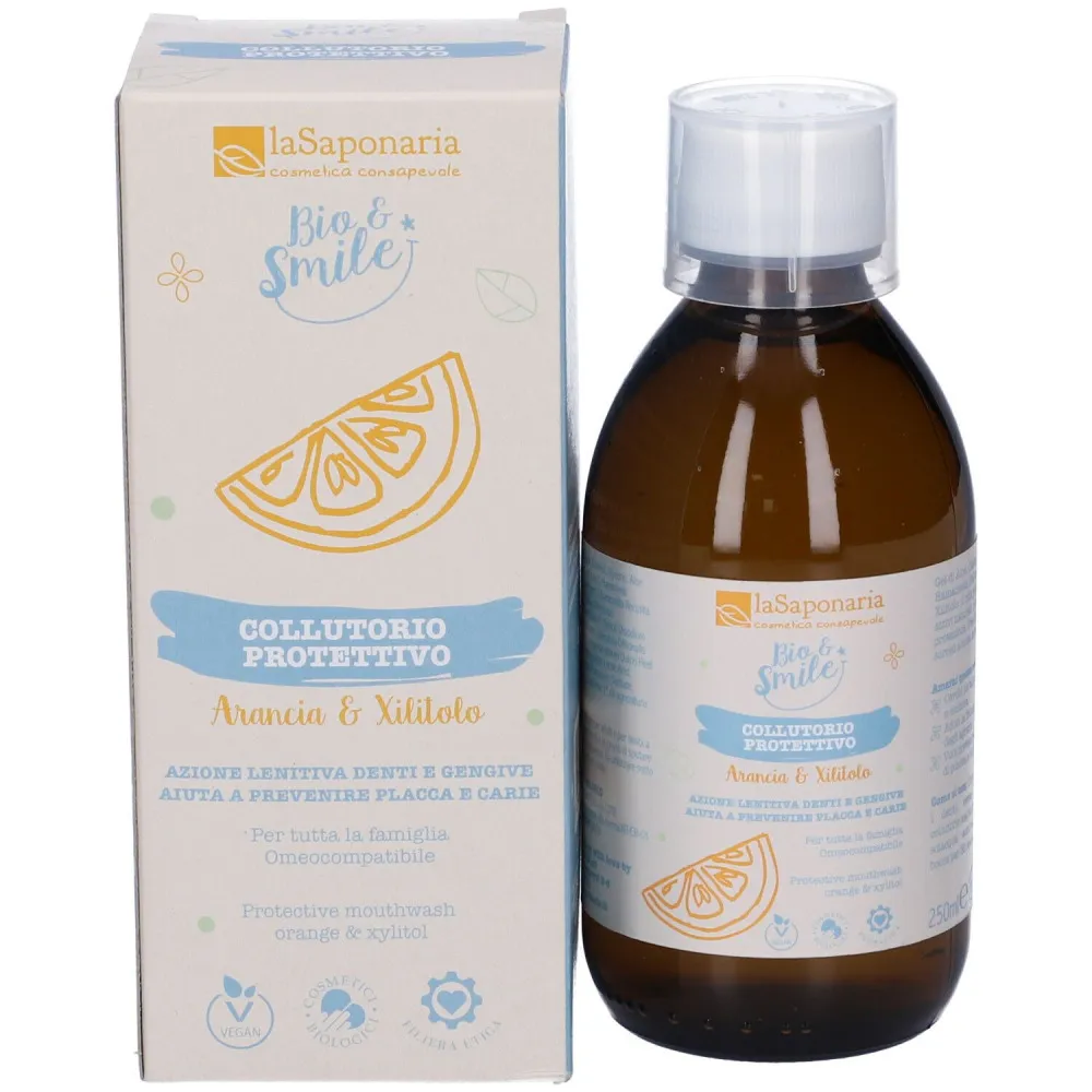 laSaponaria Collutorio protettivo con arancia e xilitolo BIO (250 ml)
