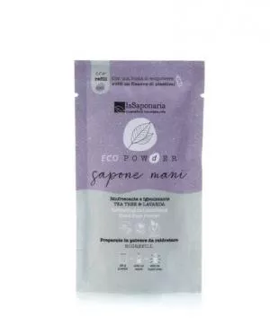 laSaponaria Sapone rinfrescante in polvere per l'igiene delle mani - albero del tè e lavanda (25 g)