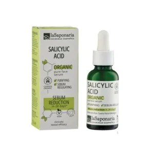 laSaponaria Siero viso - Acido salicilico BIO (30 ml) - per pelli a tendenza acneica
