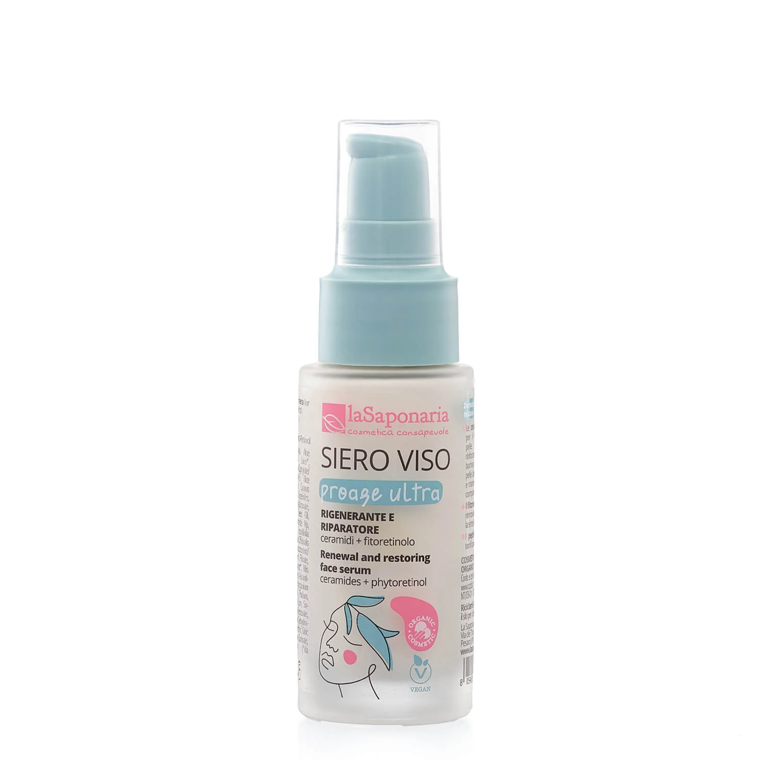 laSaponaria Siero viso Proage Ultra per pelli mature BIO (30 ml) - con ceramidi e fitoretinolo