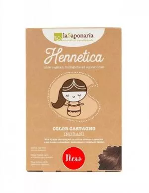 laSaponaria Tintura naturale per capelli Indrani BIO (100 g) - castagna dorata