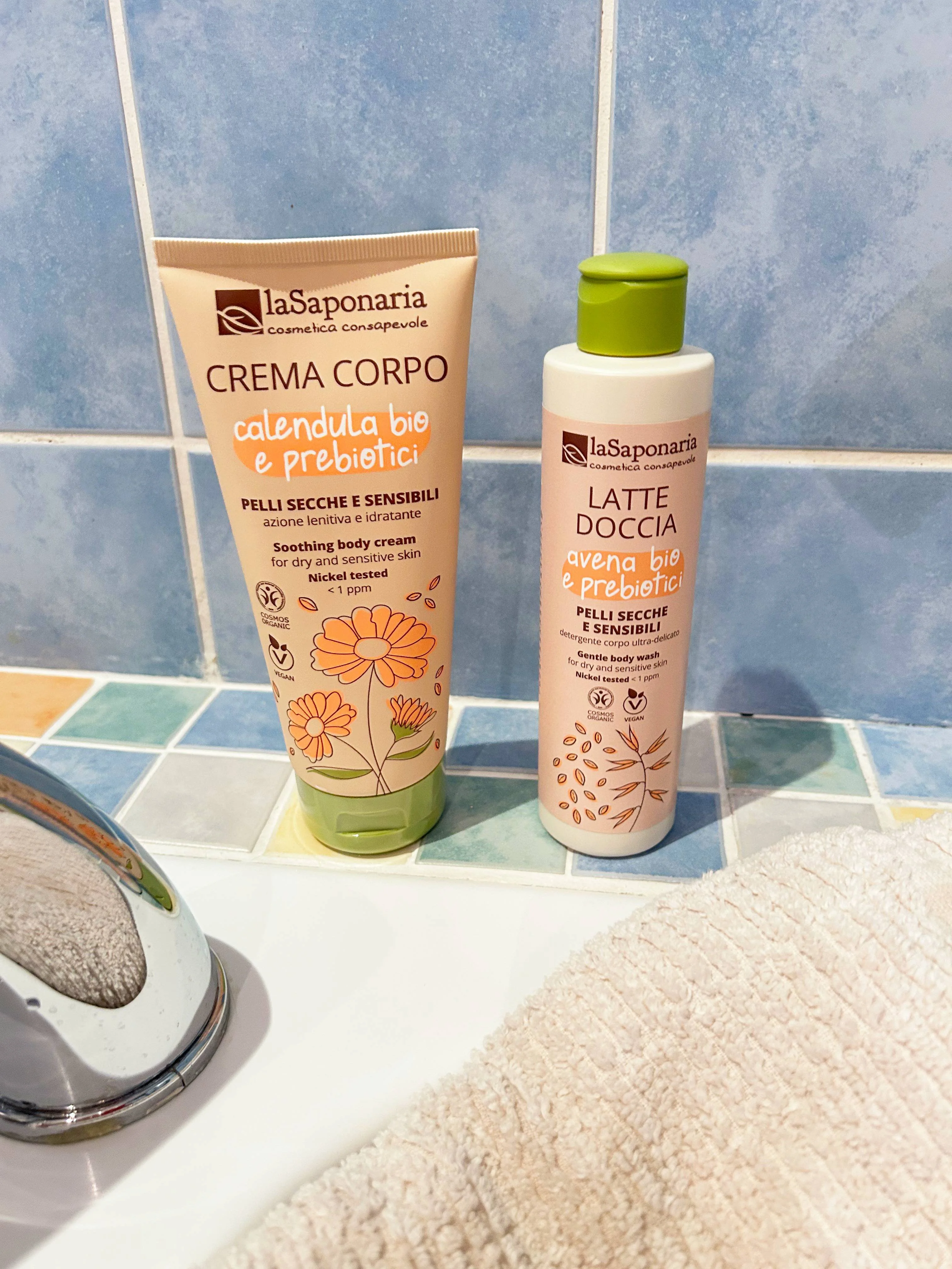 laSaponaria Crema corpo con calendula BIO e prebiotici per pelli sensibili (200 ml) - nutre, lenisce e idrata