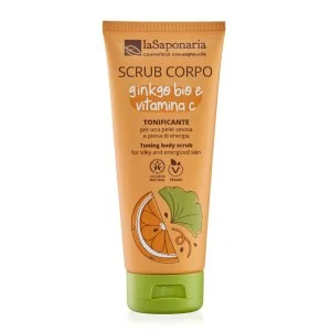 laSaponaria Scrub corpo con ginkgo biloba BIO e vitamina C 200 ml - per una pelle morbida e luminosa