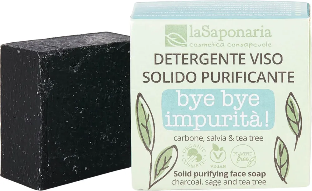 laSaponaria Sapone detergente solido per pelli grasse e miste BIO (70 g)