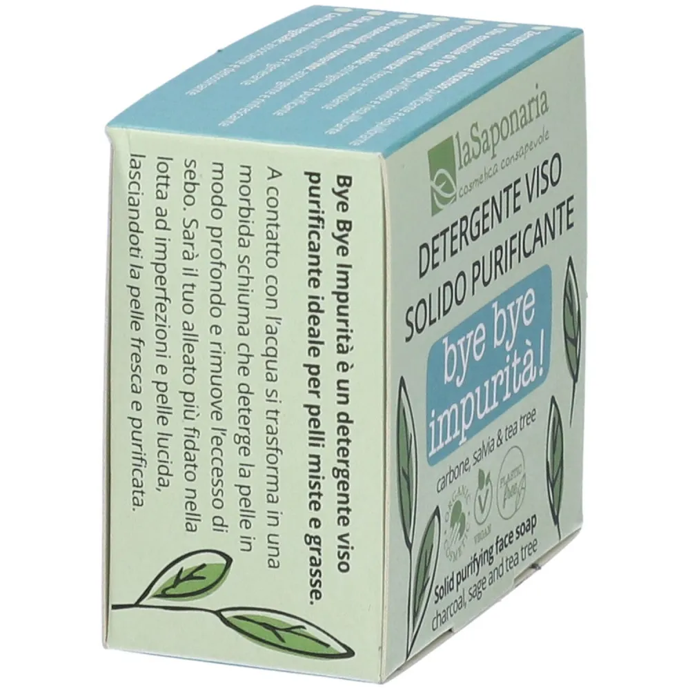laSaponaria Sapone detergente solido per pelli grasse e miste BIO (70 g)