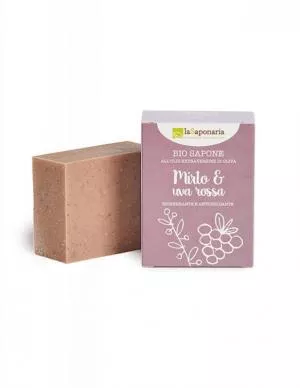 laSaponaria Sapone solido BIO - Mirto e uva rossa (100 g)