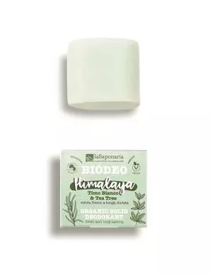 laSaponaria Deodorante solido Himalaya BIO (40 g) - al fresco profumo di tea tree ed eucalipto