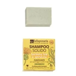 laSaponaria Shampoo detergente solido antiforfora (50 g) - confezionato in cartone riciclato