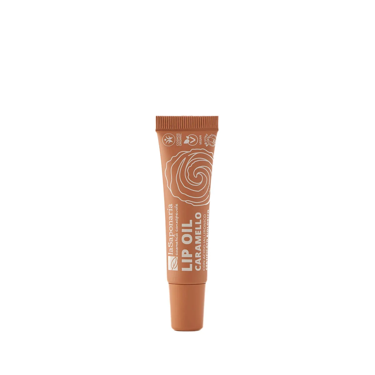 laSaponaria Olio labbra nutriente al caramello BIO - Warm Nude (12 ml) - per labbra lucide e profondamente nutrite