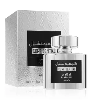 Lattafa Confidential Platinum eau de parfum per uomo 100 ml
