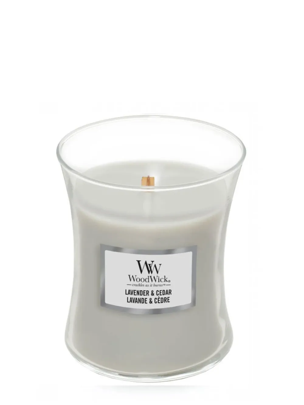 Lavender & Cedar candela profumata con stoppino in legno 275 g