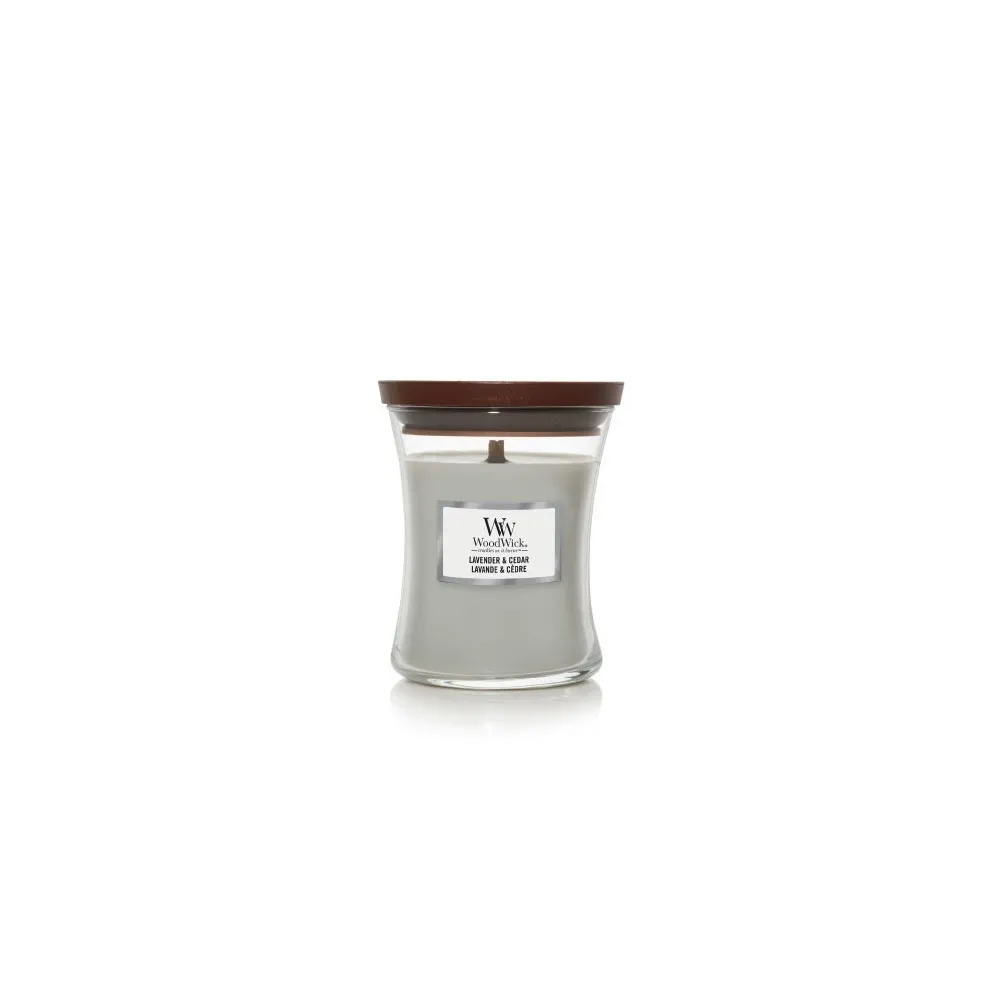 Lavender & Cedar candela profumata con stoppino in legno 275 g