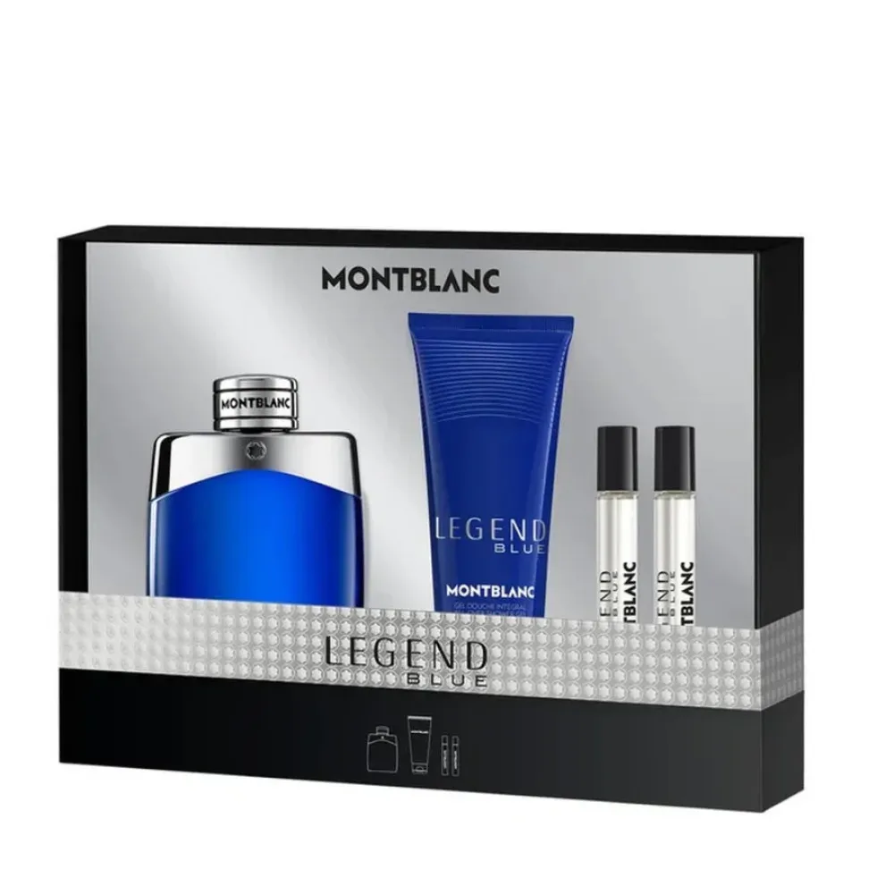 Legend Blue 100 ml + gel doccia corpo e capelli 100 ml + EDP MINI 2 x eau de parfum da uomo 8 ml
