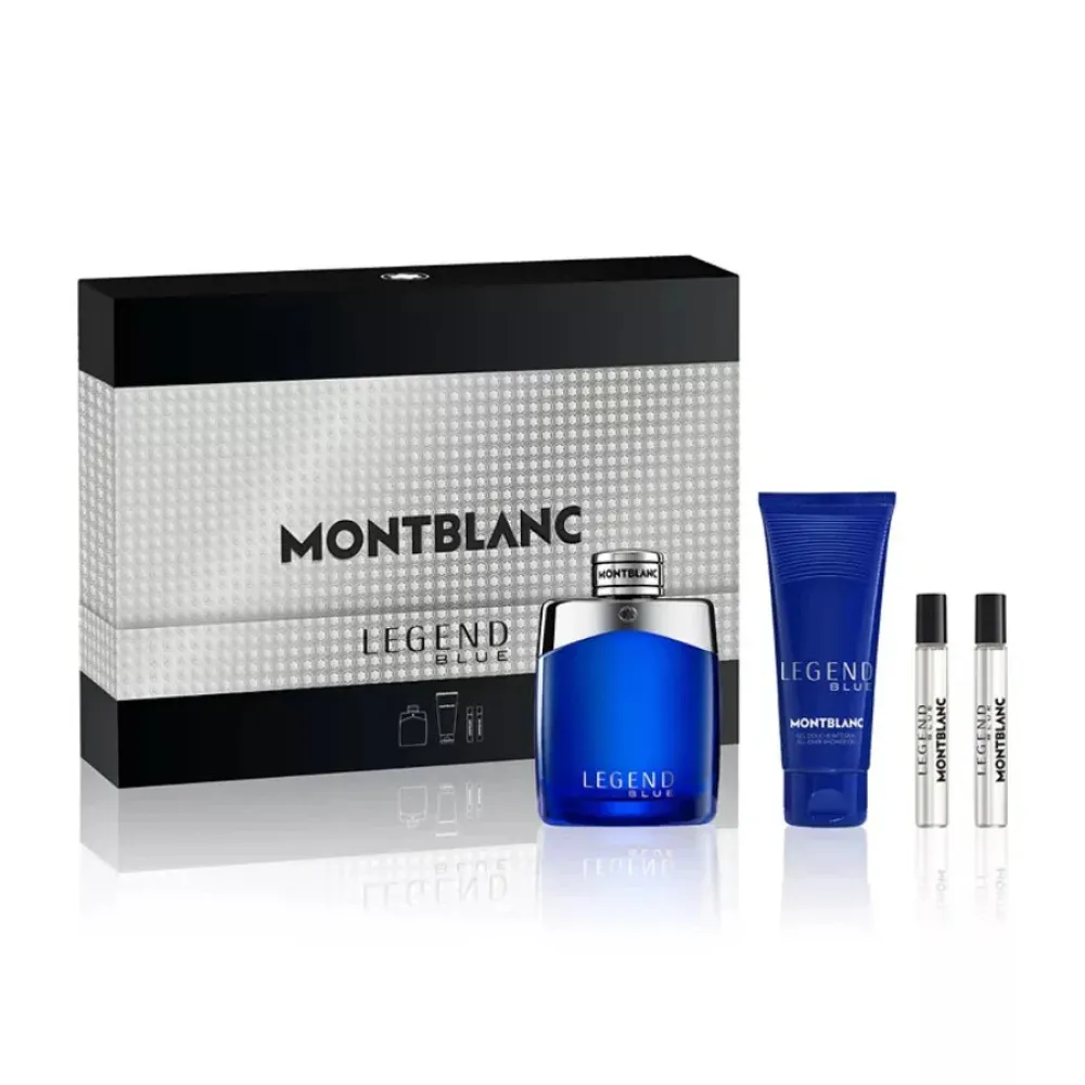Legend Blue 100 ml + gel doccia corpo e capelli 100 ml + EDP MINI 2 x eau de parfum da uomo 8 ml