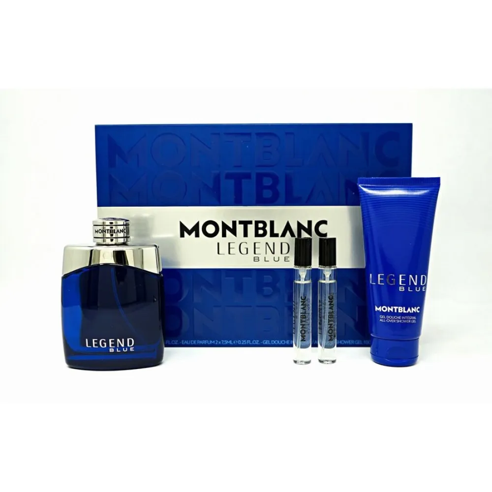 Legend Blue 100 ml + gel doccia corpo e capelli 100 ml + EDP MINI 2 x eau de parfum da uomo 8 ml