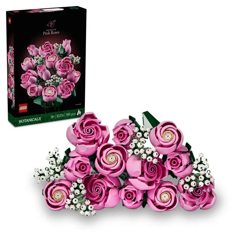 10374 Bouquet di rose rosa